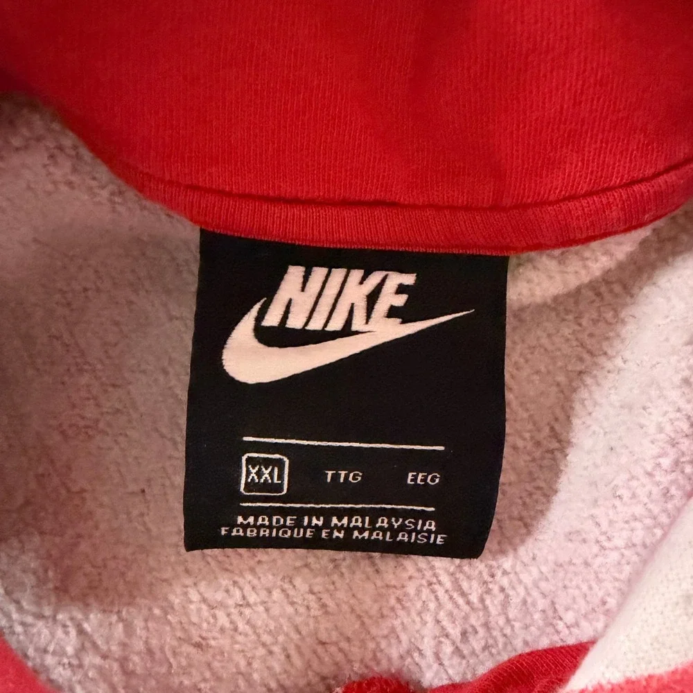 Nike Sportswear Club Fleece Hoodie Red White All Over Swoosh XXL CK2230-657